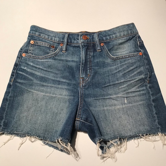 Madewell High Rise Denim Cutoff Shorts in Glenoaks Wash Size 26 - Picture 5 of 11